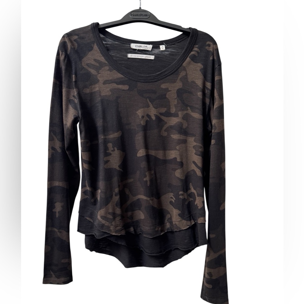 CHRLDR Black and Brown Camouflage Long Sleeve Top